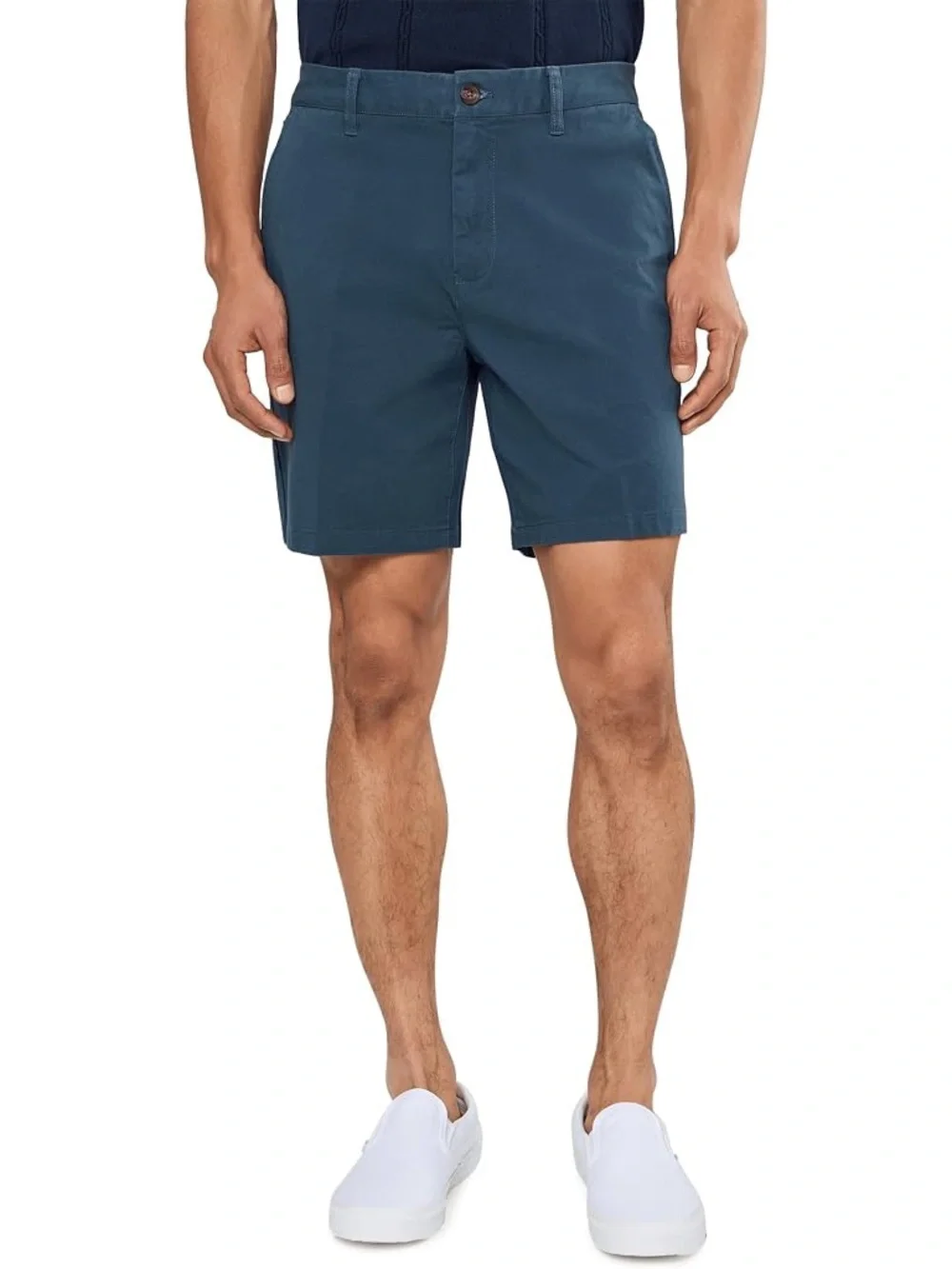 Brand New-Faherty Men's Cotton/Linen Short Dark Navy